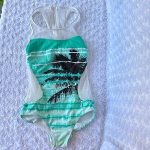 OP one piece zip back suit